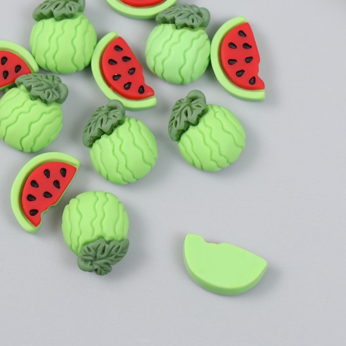 Декор для творчества пластик Декор для творчества пластик "Арбузный микс" набор 12 шт 1,5х1,2 см