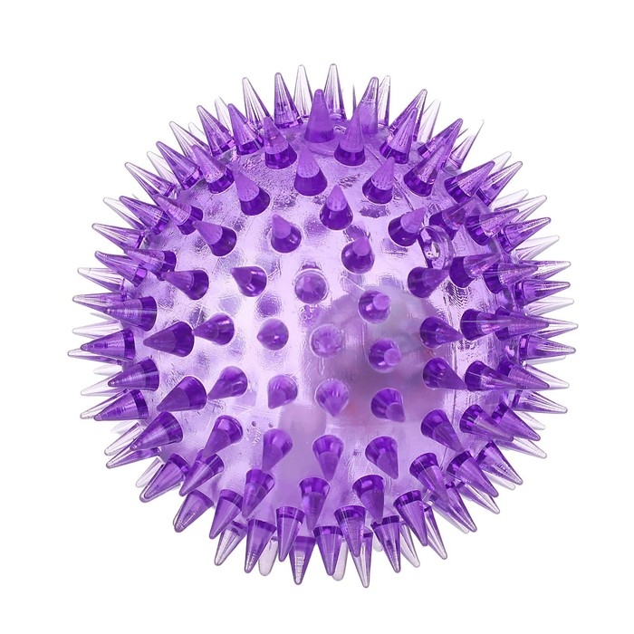 Мяч «Ёжик», световой, с пищалкой, цвета МИКС Мяч «Ёжик», световой, с пищалкой, цвета МИКС