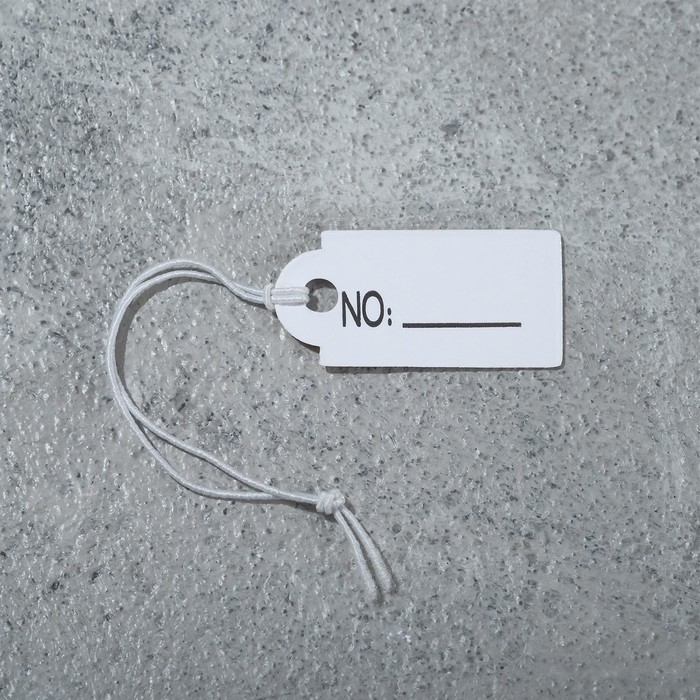 Ценник набор 100шт, 1,3×2,5, цвет бело-золотой