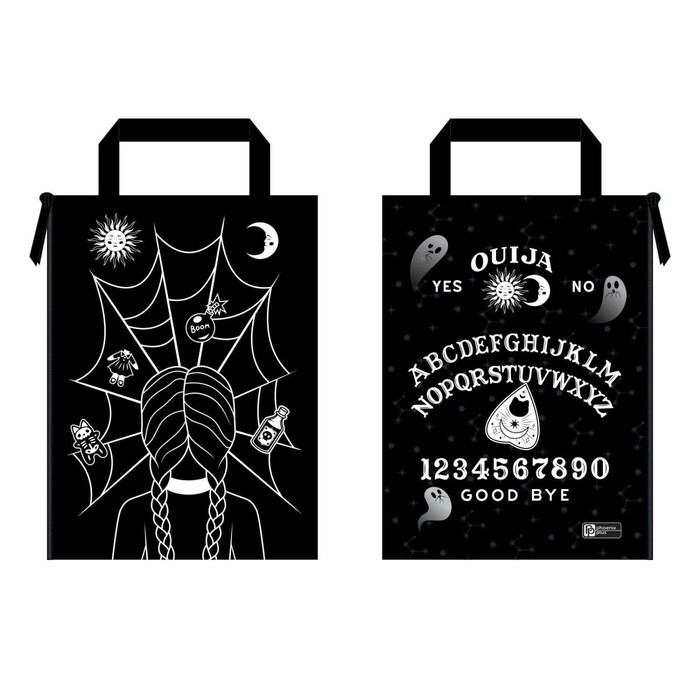 Папка для тетрадей А4, 330 х 250 х 10 мм, молнии сверху, с ручкой, текстильная, Феникс+ Папка для тетрадей А4, 330 х 250 х 10 мм, молнии сверху, с ручкой, текстильная, Феникс+ "Милая готика"