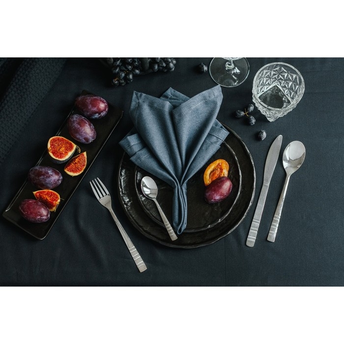 Нож столовый из нержавеющей стали Доляна «Равингтон», длина 22,3 см, цвет серебряный Нож столовый из нержавеющей стали Доляна «Равингтон», длина 22,3 см, цвет серебряный