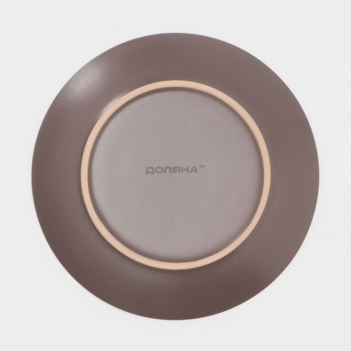 Набор тарелок керамических Доляна «Пастель», 18 предметов: 6 тарелок d=19 см, 6 тарелок d=27 см, 6 мисок d=19 см, цвет коричневый