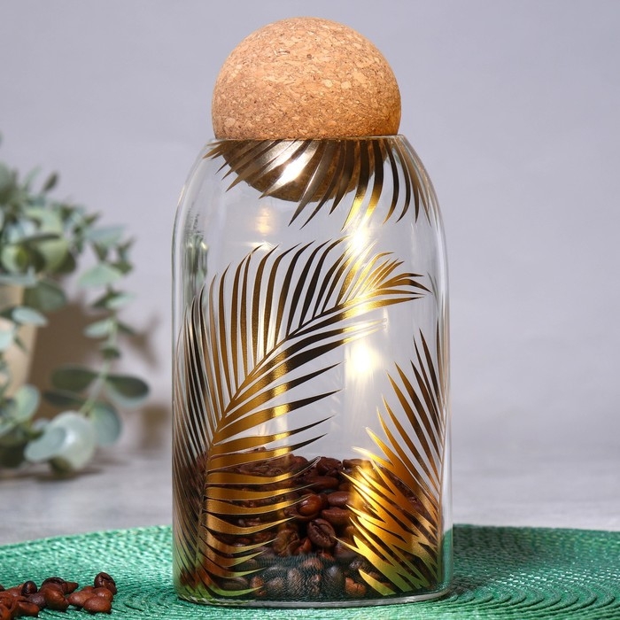 Банка для хранения сыпучих продуктов и круп «Тропики», 800 мл Банка для хранения сыпучих продуктов и круп «Тропики», 800 мл