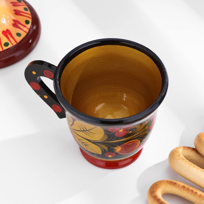 Кружка &laquo;Соковая&raquo;, 9&times;9 см, хохлома, микс