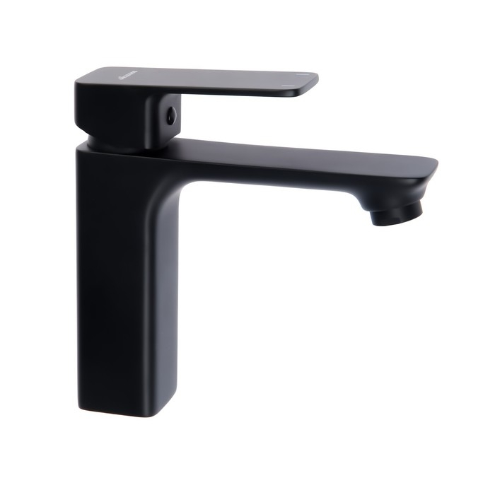 Смеситель для раковины Accoona A90126F, однорычажный, излив 131 мм, черный Смеситель для раковины Accoona A90126F, однорычажный, излив 131 мм, черный