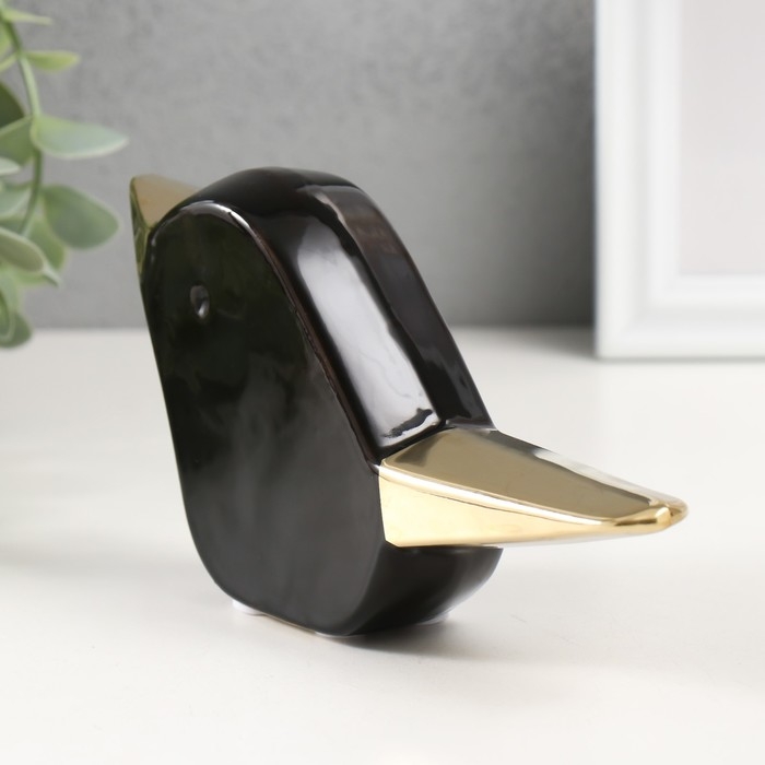 Сувенир керамика Сувенир керамика "Птица" чёрный с золотом 15,5х3,3х9 см