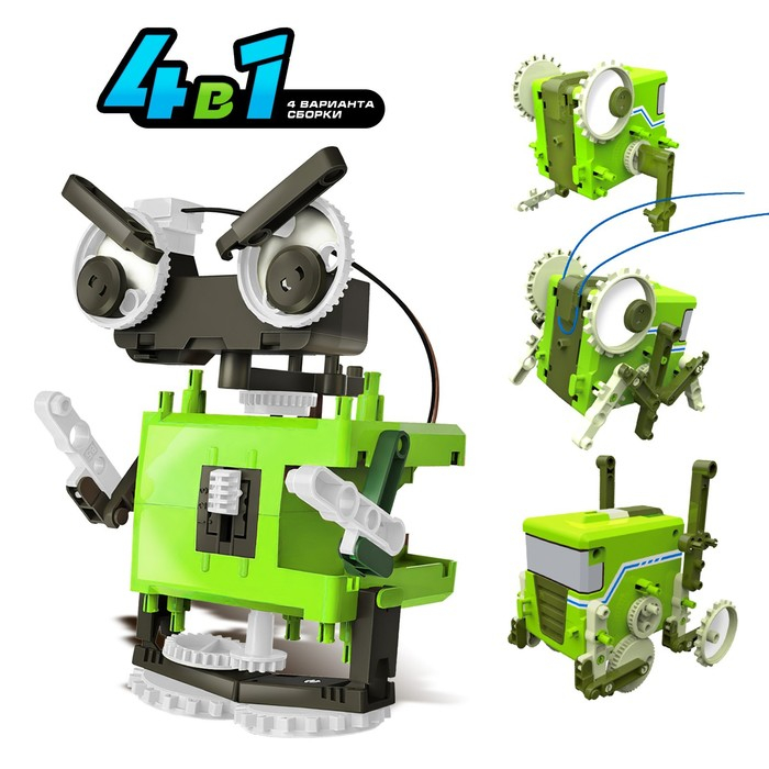 Конструктор «Квадробот», 59 деталей, 4 варианта сборки, работает от батареек Конструктор «Квадробот», 59 деталей, 4 варианта сборки, работает от батареек