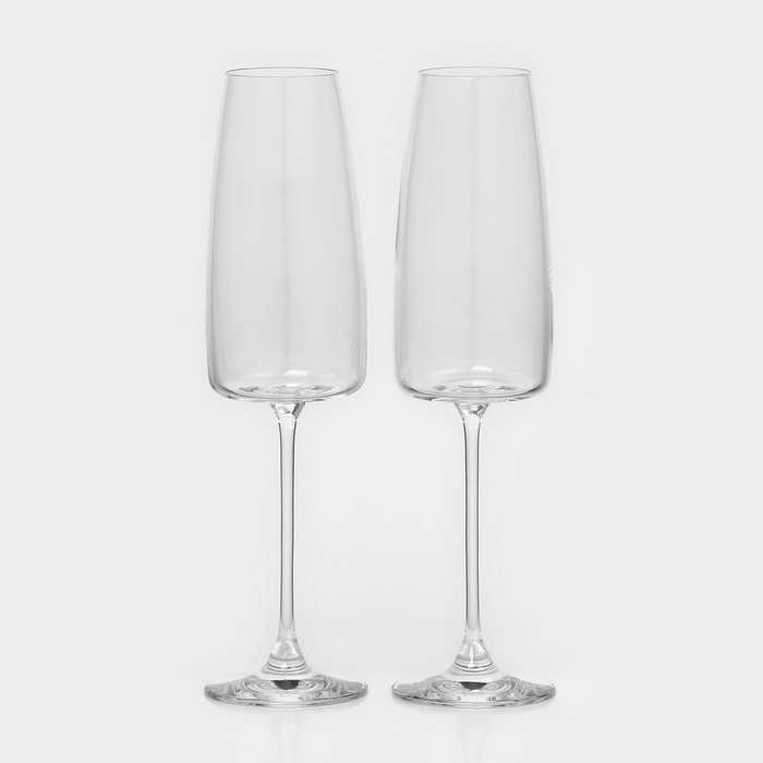 Набор бокалов для шампанского LORD, 340 мл, хрустальное стекло, 2 шт Набор бокалов для шампанского LORD, 340 мл, хрустальное стекло, 2 шт