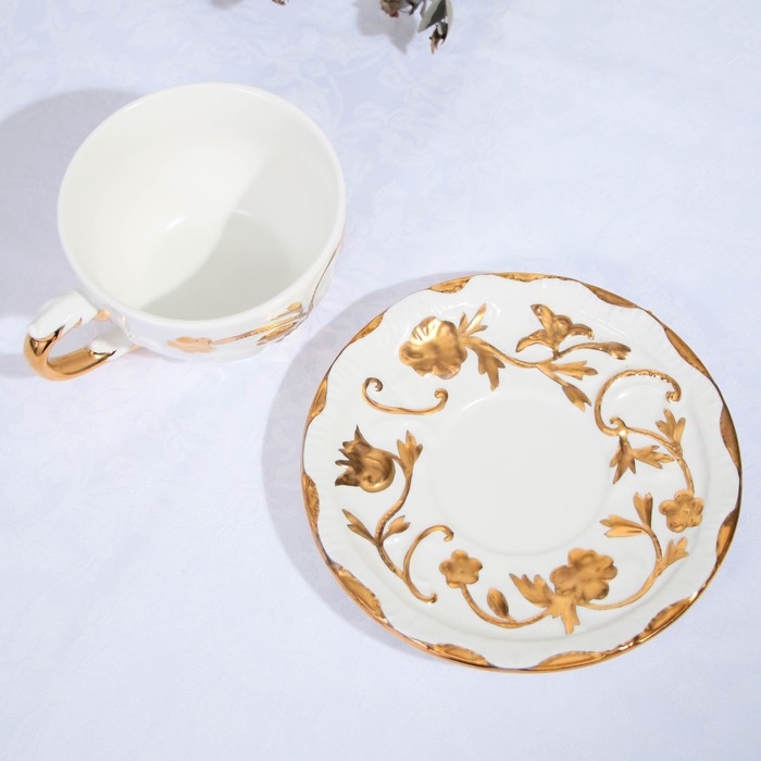 Чайная пара фарфор «Соната» чашка 200 мл, блюдце ⌀ 16 см Чайная пара фарфор «Соната» чашка 200 мл, блюдце ⌀ 16 см