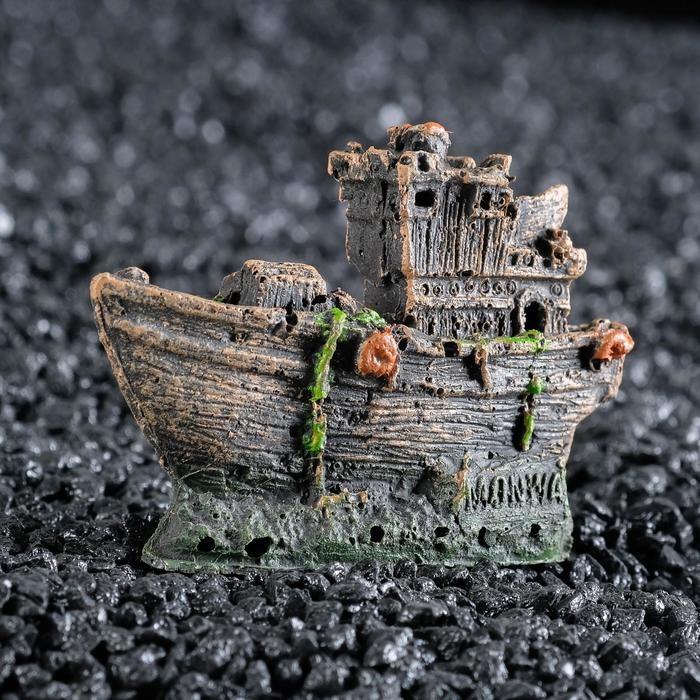 Аквариумный декор  Аквариумный декор "Корабль малый", 7,5 х 5,3 х 2,5 см