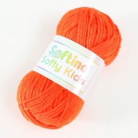 Пряжа 100% акрил "Softy Kids" 90м ±5м 50 гр цвет 07 морковный