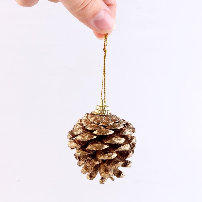 Новый год! Набор декоративных шишек, 6 шт., в золотом цвете, 17,5 × 11,5 × 6 см Новый год! Набор декоративных шишек, 6 шт., в золотом цвете, 17,5 × 11,5 × 6 см