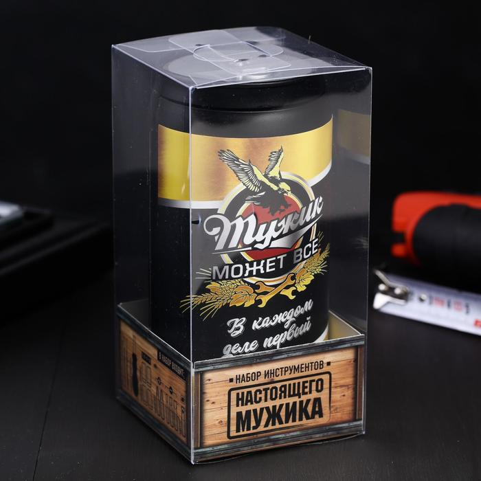 Набор инструментов в банке «Мужик может всё», 13 предметов Набор инструментов в банке «Мужик может всё», 13 предметов