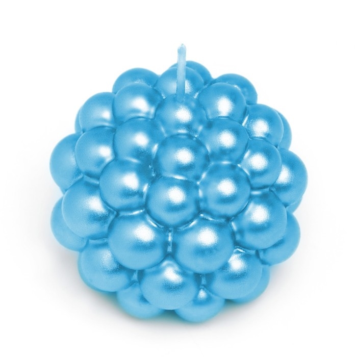Свеча фигурная  Свеча фигурная "Баблс" круглый, 5,5х5,5 см, бирюзовый,в коробке