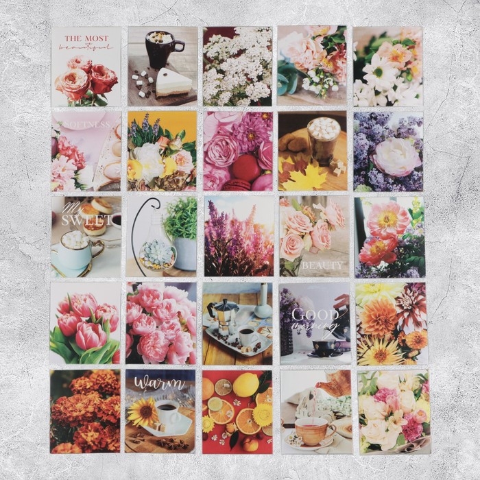 Наклейки-стикеры, набор,«Цветы», 6 х 7 см, 50 шт Наклейки-стикеры, набор,«Цветы», 6 х 7 см, 50 шт