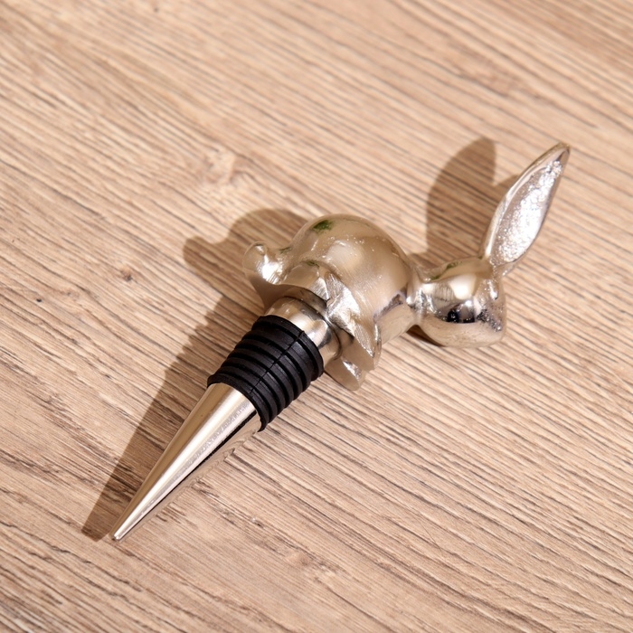 Пробка для бутылки  Пробка для бутылки "Кролик" алюминий 6х3,5х15 см