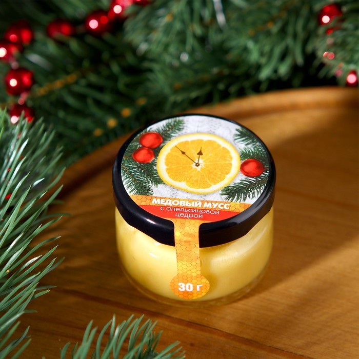 Новый год. Медовый мусс «Часики», с апельсиновой цедрой, 30 г Новый год. Медовый мусс «Часики», с апельсиновой цедрой, 30 г
