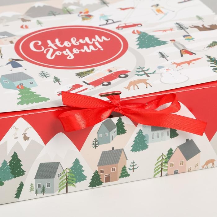 Коробка подарочная новогодняя складная «Новогодние истории», 31 х 24.5 х 8 см, Новый год Коробка подарочная новогодняя складная «Новогодние истории», 31 х 24.5 х 8 см, Новый год