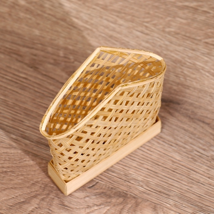 Салфетница плетёная, из бамбука 11х5х14 см