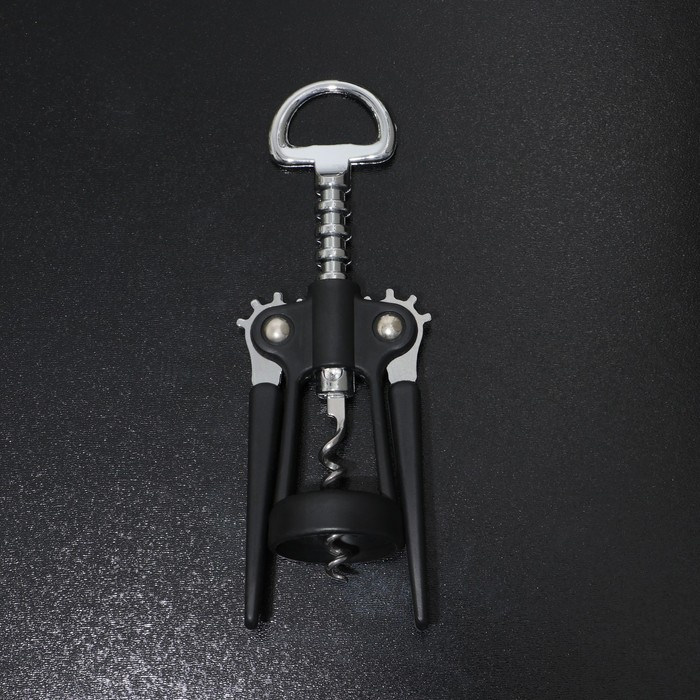 Штопор Доляна «Профи», 19 см, цвет чёрный Штопор Доляна «Профи», 19 см, цвет чёрный