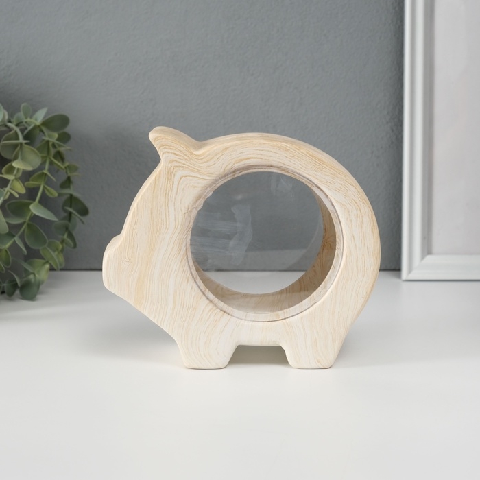 Копилка керамика Копилка керамика "Свинья с пустым животом" под дерево 16х6,6х13,5 см