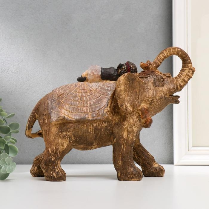 Сувенир полистоун Сувенир полистоун "Африканский слон с младенцем" под дерево 20х25х10,5 см