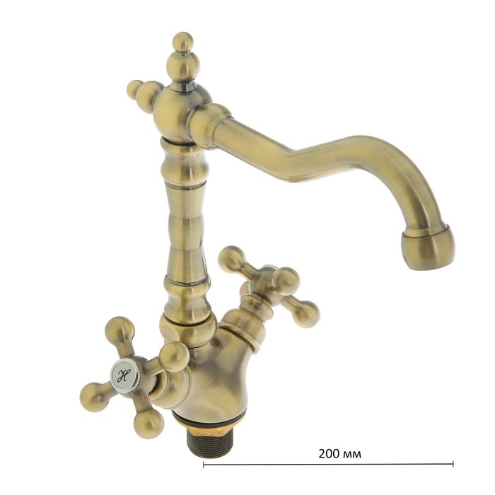 Смеситель для кухни Accoona A4571C, двухвентильный, с гайкой, латунь, цвет бронза Смеситель для кухни Accoona A4571C, двухвентильный, с гайкой, латунь, цвет бронза