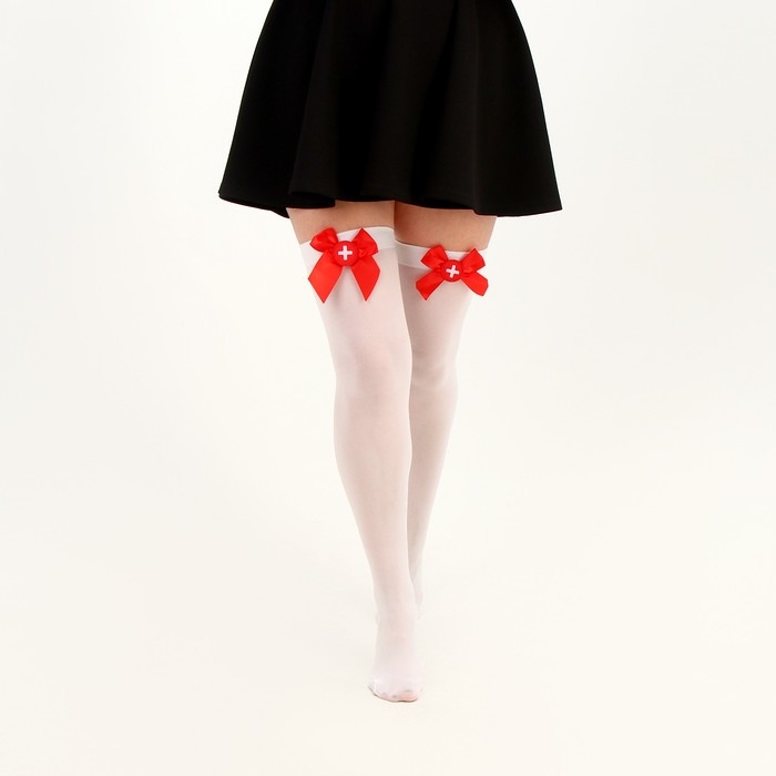 Карнавальные чулки «Медсестра», размер М Карнавальные чулки «Медсестра», размер М