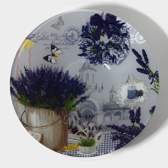 Салатник стеклянный Доляна «Лаванда», 1,2 л, 22×5 см Салатник стеклянный Доляна «Лаванда», 1,2 л, 22×5 см