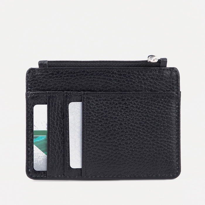 Картхолдер с отделом для монет, TEXTURA, цвет чёрный Картхолдер с отделом для монет, TEXTURA, цвет чёрный