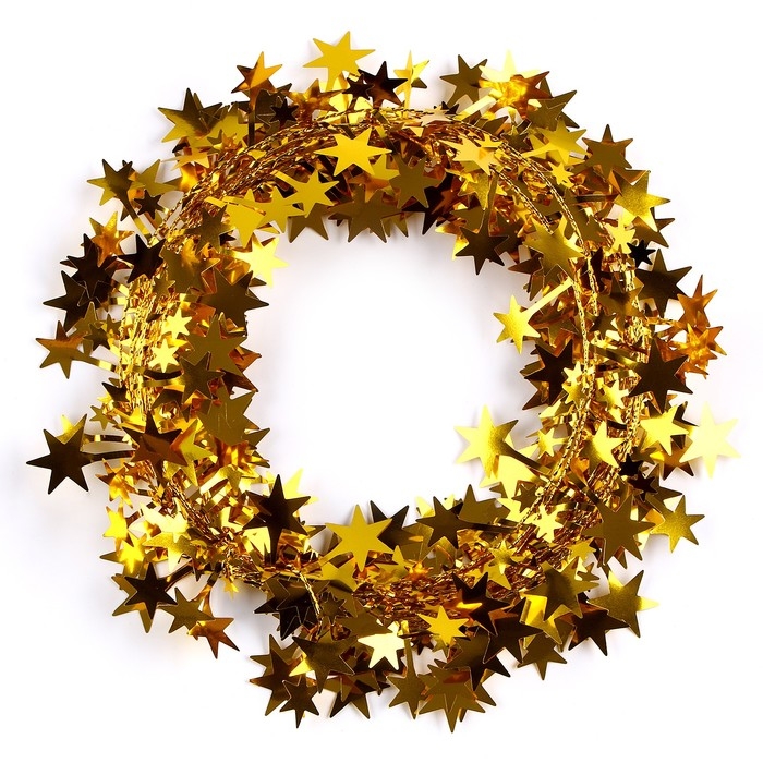 Новый год! Проволока для поделок и декора «Звёздочка» длина — 5 метров, цвет золотой Новый год! Проволока для поделок и декора «Звёздочка» длина — 5 метров, цвет золотой