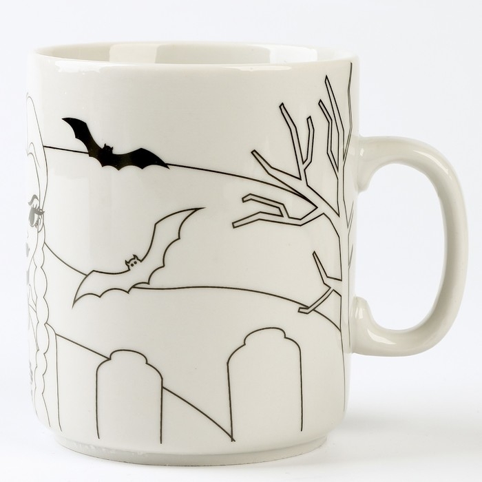 Роспись кружки красками (частичное заполнение) &laquo;Девочка с косичками&raquo;