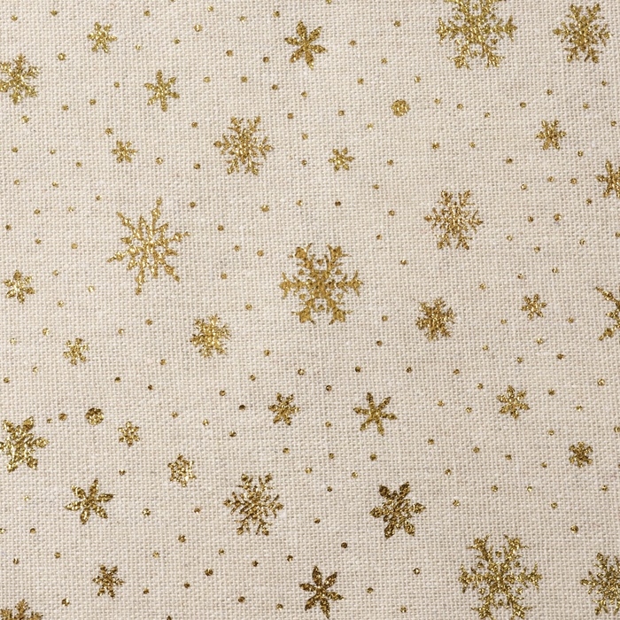 Новый год! Лоскут «Снежинки», 48 × 48 см, цвет золотой