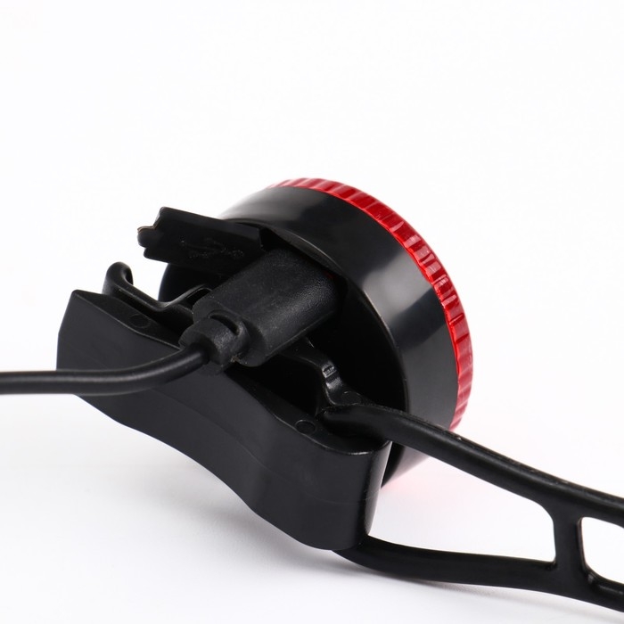 Фонарь велосипедный задний аккумуляторный, водонепроницаемый, 3 диода, 3 режима