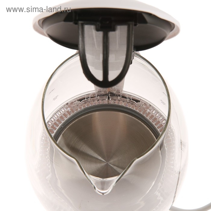 Чайник электрический ENERGY E-262, стекло, 1.7 л, 2200 Вт, белый Чайник электрический ENERGY E-262, стекло, 1.7 л, 2200 Вт, белый