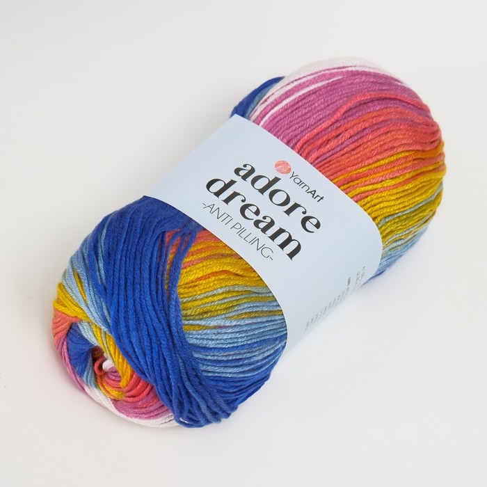 Пряжа Пряжа "Adore Dream" 100% акрил антипиллинг 280м/100г (1072 васил-бир-амарант)