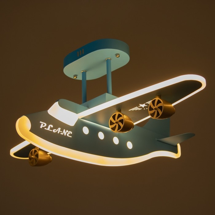 Люстра Люстра "Самолет" LED 128Вт 3000-6000К синий 71х61х32 см