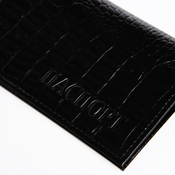 Обложка для паспорта, цвет чёрный