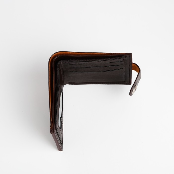 Портмоне мужское на магните, отдел для купюр, для карт, для монет, цвет коричневый Портмоне мужское на магните, отдел для купюр, для карт, для монет, цвет коричневый