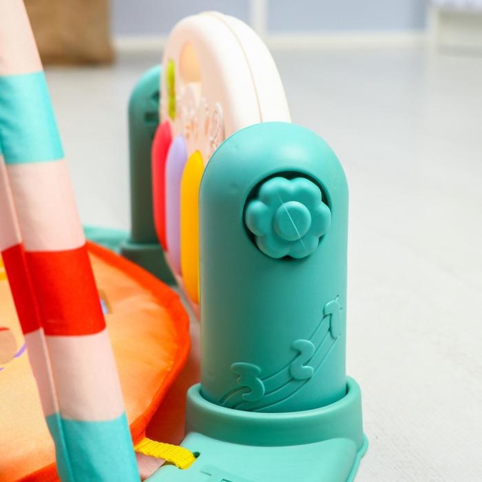 Развивающий коврик «Игра малыша», с пианино, круглый, голубой Развивающий коврик «Игра малыша», с пианино, круглый, голубой