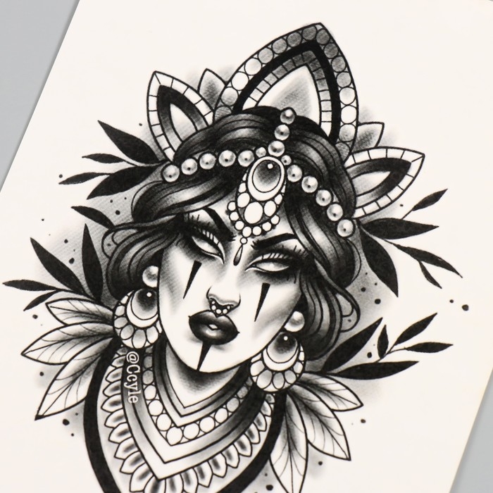 Татуировка на тело цветная Татуировка на тело цветная "Пустота внутри" 26,1х14,6 см