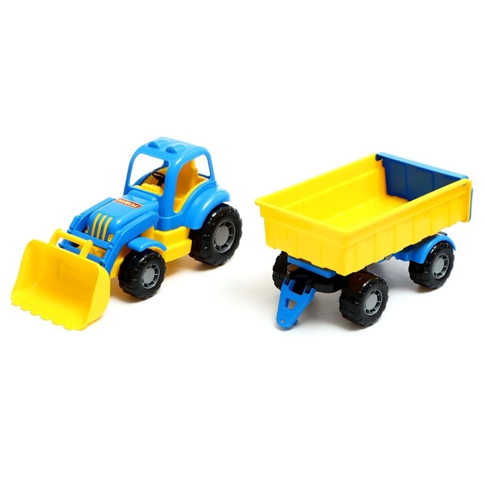 Трактор с прицепом №1 и ковшом «Силач», МИКС Трактор с прицепом №1 и ковшом «Силач», МИКС