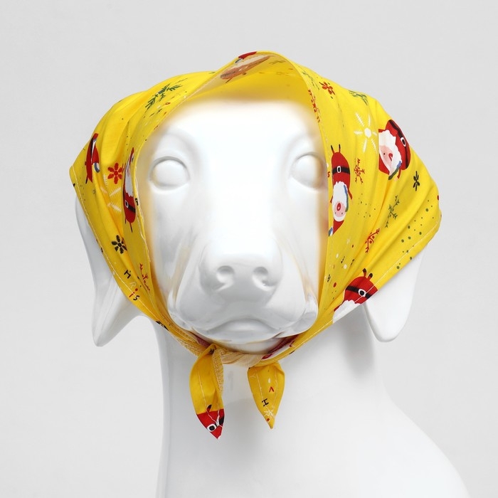 Бандана для животных  Бандана для животных "Снежинки", размер S (ОШ до 42 см)