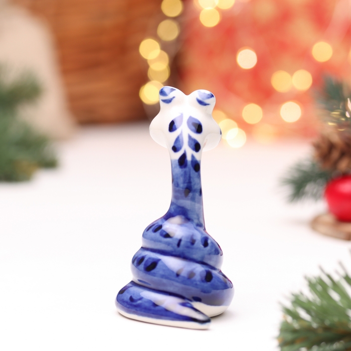 Сувенир Сувенир "Змея Черри", гжель, 8 см