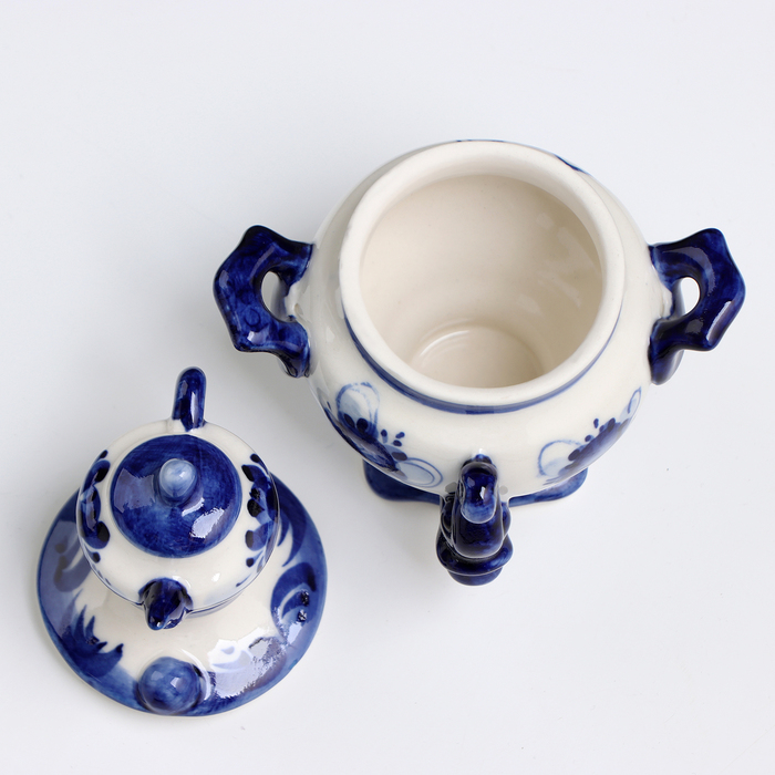 Сувенир  Сувенир "Самовар", малый, гжель, фарфор, 12х10 см