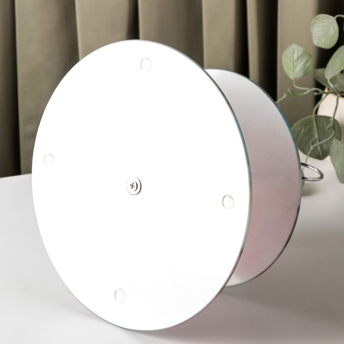 Этажёрка - фруктовница круглая Доляна «Маффин», 2 яруса, d=25/20 см, стекло