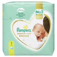 Подгузники Pampers Premium Care(2-5 кг), 20 шт