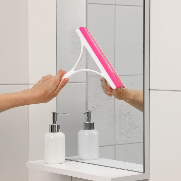 Водосгон силиконовый Доляна «Помощник», 25×21 см, цвет МИКС Водосгон силиконовый Доляна «Помощник», 25×21 см, цвет МИКС