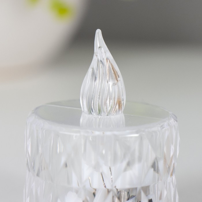 Ночник Ночник "Свеча" LED от батареек прозрачный 3хLR41 3,5х3,5х5 см