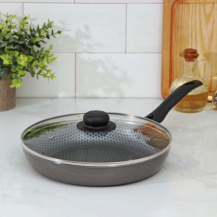 Сковорода Discovery, d=26 см, стеклянная крышка, съёмная ручка, антипригарное покрытие Сковорода Discovery, d=26 см, стеклянная крышка, съёмная ручка, антипригарное покрытие